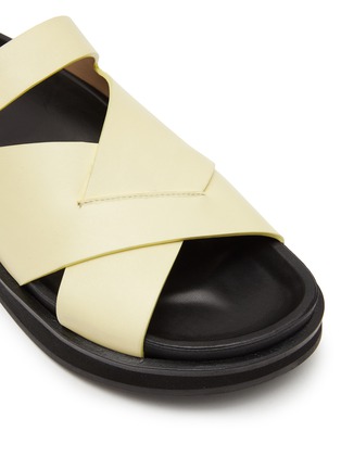 Detail View - Click To Enlarge - WANDLER - ‘KATE’ THICK MULTI LEATHER BAND FLATFORM SANDALS