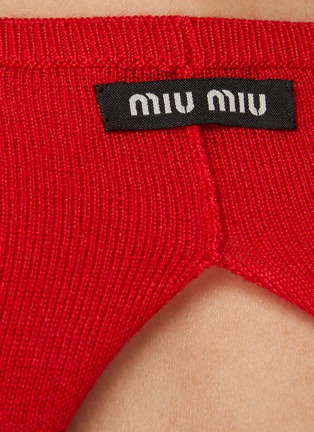  - MIU MIU - KEYHOLE TIED BACK KNITTED CROPPED TOP