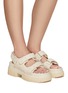 Figure View - Click To Enlarge - ASH - ‘Shake' Quilted Leather Double Strap Platform Sandals