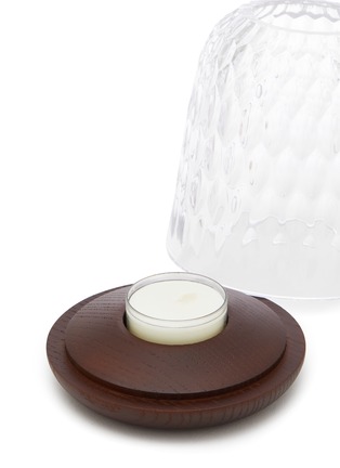 Detail View - Click To Enlarge - SAINT-LOUIS - Folia Small Photophore Candleholder — Dark Wood