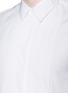 Detail View - Click To Enlarge - GIVENCHY - Raw edge bib cotton poplin shirt