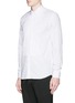 Front View - Click To Enlarge - GIVENCHY - Raw edge bib cotton poplin shirt