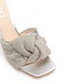 Detail View - Click To Enlarge - RODO - CRYSTAL KNOT LAME CALF LEATHER MULES