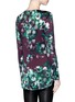 Back View - Click To Enlarge - ST. JOHN - Floral print high-low silk charmeuse top