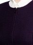 Detail View - Click To Enlarge - ST. JOHN - Shirred peplum textured knit zip jacket