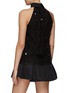 Back View - Click To Enlarge - CAROLINA HERRERA - HALTER NECK SEQUIN DETAIL SHEER BLOUSE