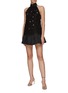 Figure View - Click To Enlarge - CAROLINA HERRERA - HALTER NECK SEQUIN DETAIL SHEER BLOUSE