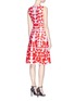 Back View - Click To Enlarge - ST. JOHN - Mirror floral jacquard knit wool blend dress