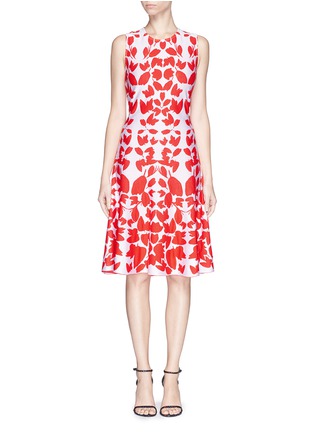 Main View - Click To Enlarge - ST. JOHN - Mirror floral jacquard knit wool blend dress