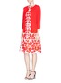 Figure View - Click To Enlarge - ST. JOHN - Mirror floral jacquard knit wool blend dress
