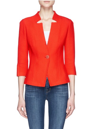 Main View - Click To Enlarge - ST. JOHN - Notched collar textured knit jacket