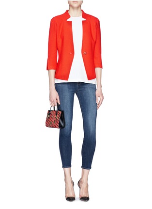 Figure View - Click To Enlarge - ST. JOHN - Notched collar textured knit jacket