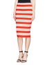 Front View - Click To Enlarge - ST. JOHN - Variegated stripe knit pencil skirt