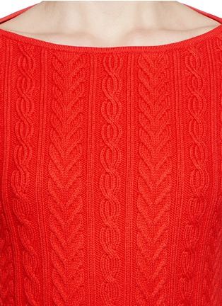 Detail View - Click To Enlarge - ST. JOHN - Contrast front Milano knit top