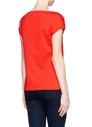 Back View - Click To Enlarge - ST. JOHN - Contrast front Milano knit top