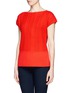 Front View - Click To Enlarge - ST. JOHN - Contrast front Milano knit top