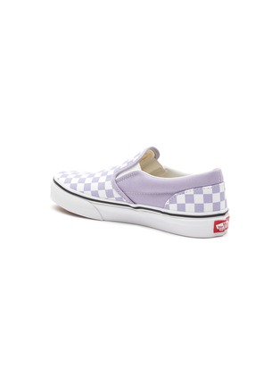 Detail View - Click To Enlarge - VANS - ‘Slip-On’ Low Top Checkerboard Canvas Kids Sneakers
