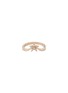 Main View - Click To Enlarge - BEE GODDESS - ‘Starlight' Diamond 14k Rose Gold Sirius Star Bended Ring