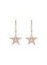 BEE GODDESS - ‘Starlight' Diamond 14k Rose Gold Sirius Star Drop Earrings