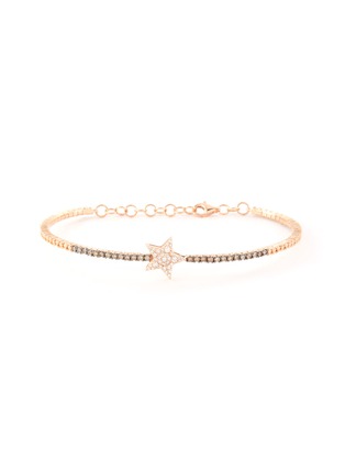 Main View - Click To Enlarge - BEE GODDESS - ‘Starlight' Diamond 14k Rose Gold Sirius Star Bracelet