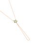 BEE GODDESS - ‘Starlight' Diamond Emerald 14k Rose Gold Sirius Star Necklace