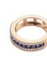 Detail View - Click To Enlarge - BEE GODDESS - ‘Mondrian' Diamond Sapphire 14k Gold Ring