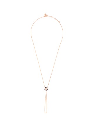 Main View - Click To Enlarge - BEE GODDESS - ‘Starlight' Diamond Sapphire 14k Rose Gold Sirius Star Necklace