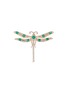 Main View - Click To Enlarge - BEE GODDESS - ‘Secret Garden' Diamond Emerald 14k Gold Dragonfly Brooch