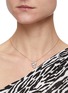 Figure View - Click To Enlarge - BEE GODDESS - ‘Lotus Lakshmi' Diamond Sapphire 14k Rose Gold Pendant Necklace