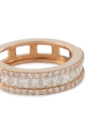Detail View - Click To Enlarge - BEE GODDESS - ‘Mondrian' Diamond 14k Rose Gold Ring