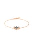 Main View - Click To Enlarge - BEE GODDESS - Diamond 14k Rose Gold Eye Light Bracelet