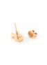 Detail View - Click To Enlarge - BEE GODDESS - ‘Lotus Lakshmi' Diamond 14k Rose Gold Stud Earrings