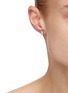 Figure View - Click To Enlarge - BEE GODDESS - ‘Lotus Lakshmi' Diamond 14k Rose Gold Stud Earrings