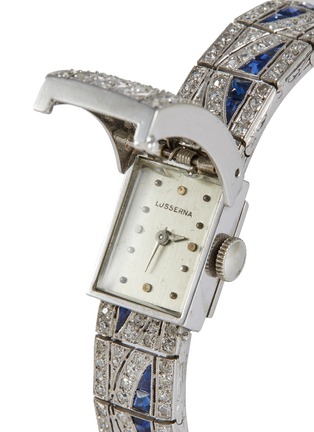 Detail View - Click To Enlarge - PALAIS ROYAL - Fluva Lusserna Diamond Sapphire Platinum Wristwatch