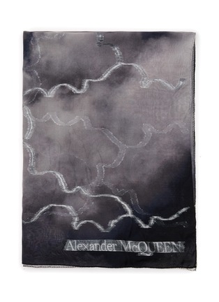 Detail View - Click To Enlarge - ALEXANDER MCQUEEN - Cloud Jewelled Silk Blend Scarf