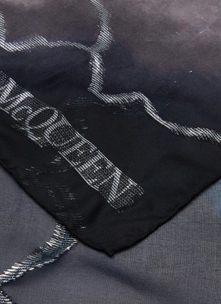 Detail View - Click To Enlarge - ALEXANDER MCQUEEN - Cloud Jewelled Silk Blend Scarf