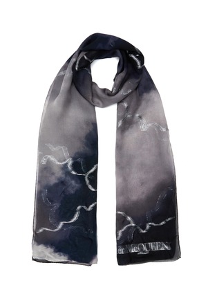 Main View - Click To Enlarge - ALEXANDER MCQUEEN - Cloud Jewelled Silk Blend Scarf