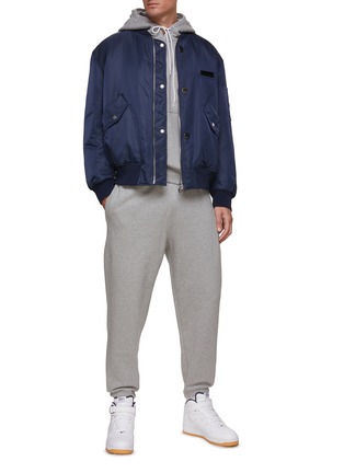 Figure View - Click To Enlarge - NIKELAB - Swoosh embroidered cotton blend jogger pants