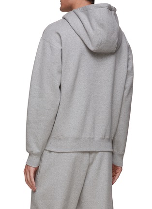 Back View - Click To Enlarge - NIKELAB - Swoosh embroidered cotton blend hoodie