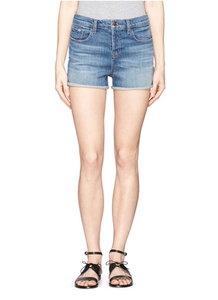 Main View - Click To Enlarge - J BRAND - 'Gracie' high rise roll cuff shorts