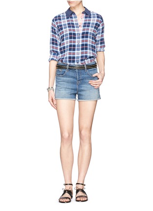 Figure View - Click To Enlarge - J BRAND - 'Gracie' high rise roll cuff shorts
