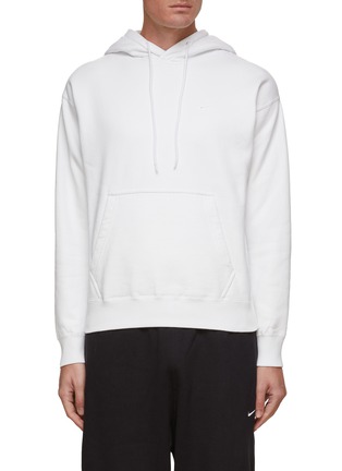 Main View - Click To Enlarge - NIKELAB - Swoosh embroidered cotton blend hoodie
