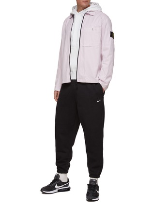 Figure View - Click To Enlarge - NIKELAB - Swoosh embroidered cotton blend hoodie