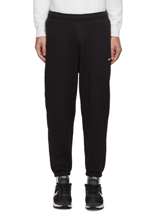 Main View - Click To Enlarge - NIKELAB - Swoosh embroidered cotton blend jogger pants