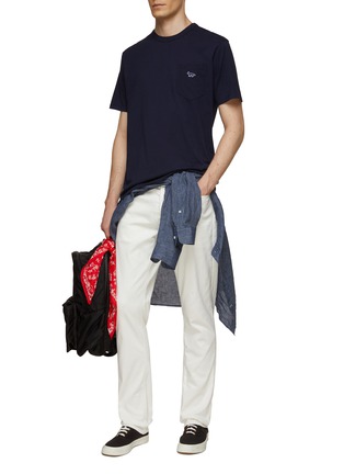 Figure View - Click To Enlarge - MAISON KITSUNÉ - Fox Patch Cotton Pocket T-Shirt