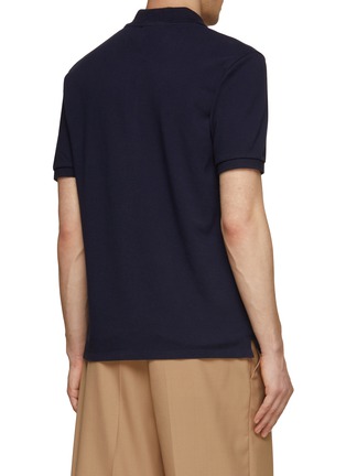 Back View - Click To Enlarge - MAISON KITSUNÉ - Fox Head Patch Cotton Polo Shirt