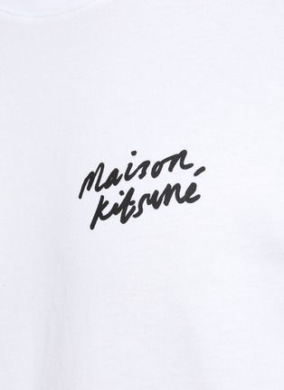  - MAISON KITSUNÉ - Mini Handwriting Cotton Crewneck T-Shirt