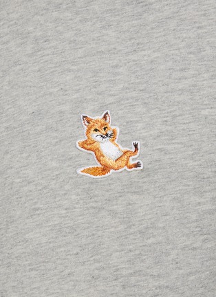  - MAISON KITSUNÉ - Chillax Fox Patch Cotton Crewneck T-Shirt