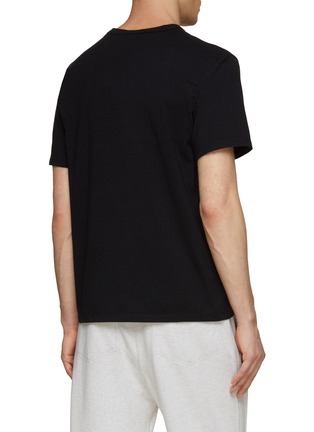 Back View - Click To Enlarge - MAISON KITSUNÉ - Profile Fox Patch Cotton Pocket T-Shirt