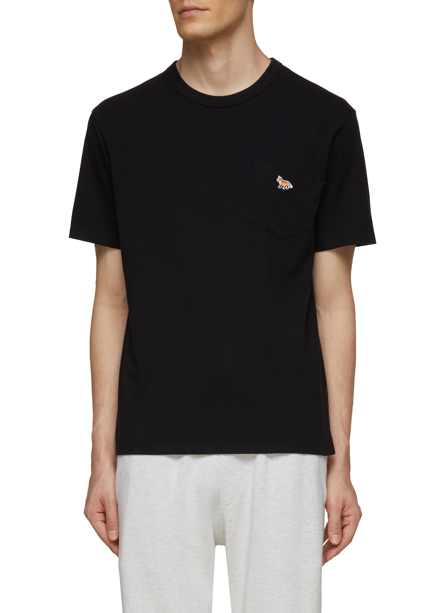 KITSUNE | Profile Fox Patch Cotton Pocket T-Shirt | Men | Lane